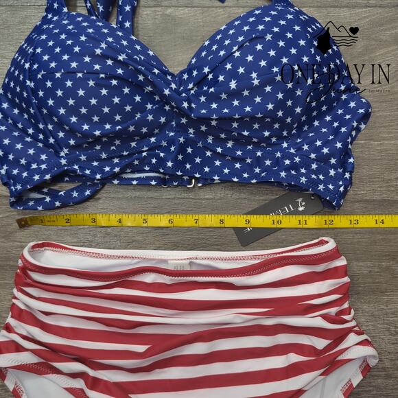 Tempt Me Halter High Waist Bikini Swimsuit Size M - Picture 3 of 5
